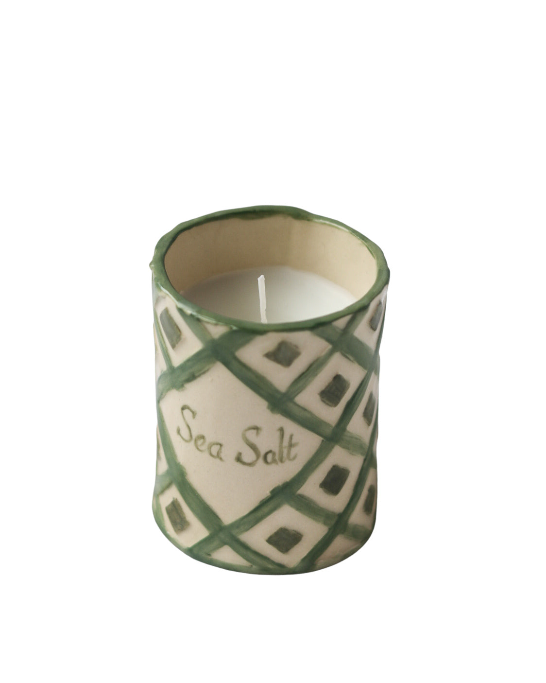 Candle in reusable ceramic tumbler